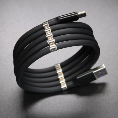 China 2021 New Easy-coil Magnetic Charging Cable Type-c Portable Portable Micro USB Cable for Phone and PD for sale