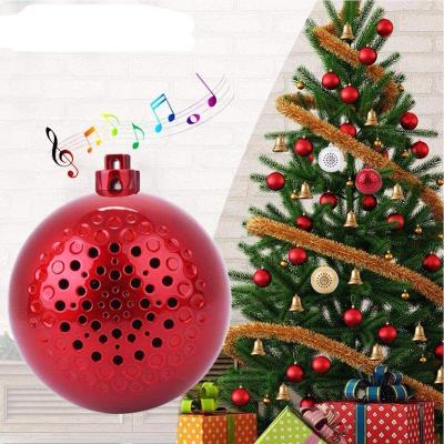 China 2021 new arrivals Christmas tree ornament ball function BT portable speaker phone wireless speaker for party for sale