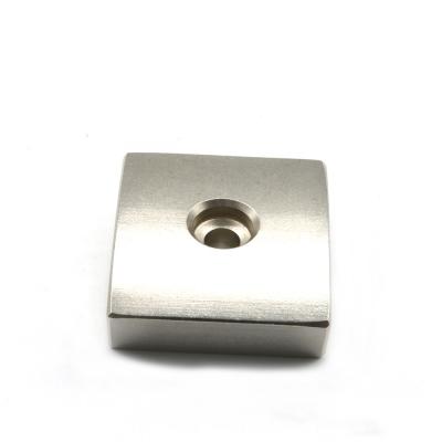 China Magnet Ningbo Manufacture Industrial Arc Shape Countersunk Hole Magnet for Motor, Rotor, Pump and Generator for sale