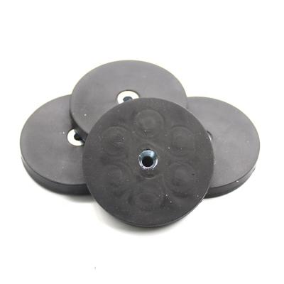 China Industrial Rubber Coated Neodymium Screw Magnet Isotropic Round Hole Magnet for sale