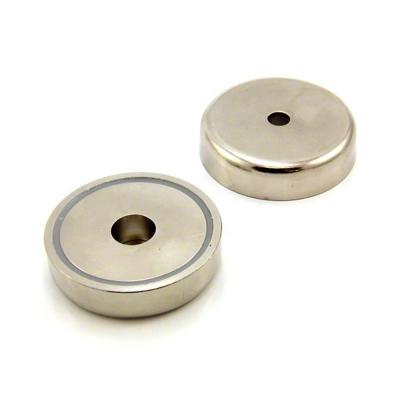 China Industrial Magnet M8 Countersunk Hole Cup Magnet Industrial Magnetic Mounting Pot for sale