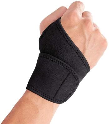 China Adjustable Black Wrist Brace Neoprene Wrist Support For Arthritis for sale