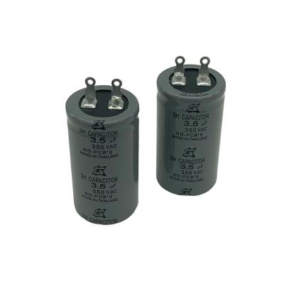 China Brand New Fan Capacitor Start Current Motor Capacitor 2.5UF 3.5UF 350V Single Pin Capacitor 2.5-3.5 for sale