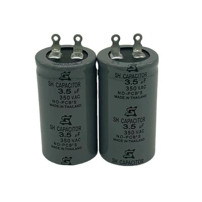 China Brand New Fan Capacitor Start Current Motor Capacitor 2.5UF 3.5UF 350V Single Pin Capacitor 2.5-3.5 for sale