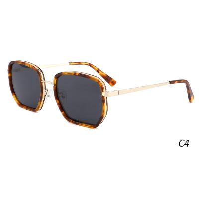 China Fashion Sunglasses YD1049 Premium Frame Big Shading Polarized Acetate Irregular Square Oversized Sunglasses for sale