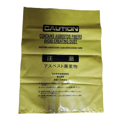 China Recyclable Pe Asbestos Bag Yellow for sale