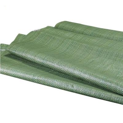 China Green Recyclable PP Woven Sack Sack For Rice Flour Food Wheat 40kg 50kg 100kg Polypropylene Woven Sack for sale