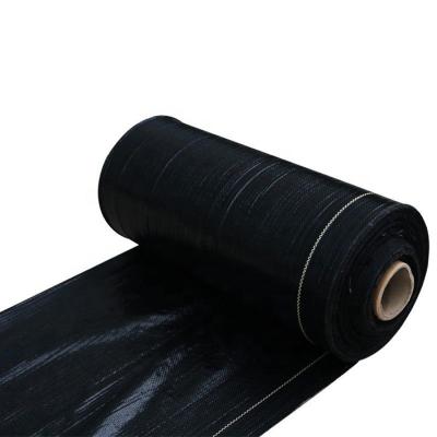 China UV Treated Anti-Grass PP Woven Fabric Roll Black Ground Cover PP Fabric for sale