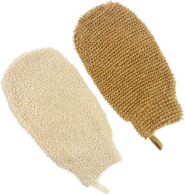 China EXFOLIATE Hemp Bath Gloves Hot Selling Natural Exfoliating Glove Glove For Body for sale