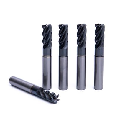 China CNC Various Machine MMT Carbide End Mill 5 Flutes Rough And Finish Router For Weldon Shank Aggressive Hard Material Cutting for sale