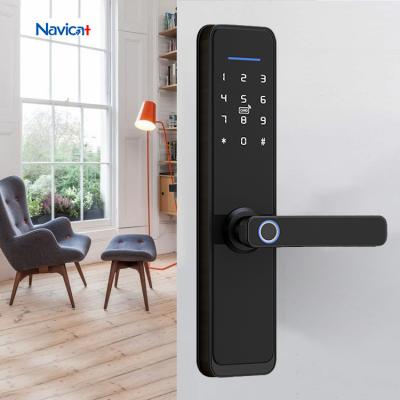 China Magnet mortice tuya smart wooden sliding smart door lock fingerprint for aluminium doors for sale