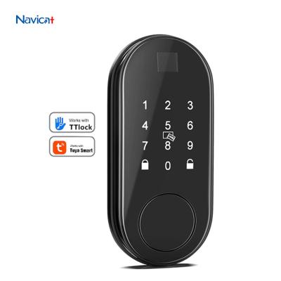 China Security Digital Password RFID Card Key TTlock Tuya APP Electronic Deadbolt Smart Lock for sale