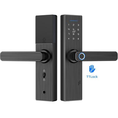 China TTlock home shield intelligent electronic key zinc handle blue tooth steel door lock china for sale