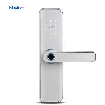 China Front hidden home digital push pull smart door handle lock modern zinc alloy for sale