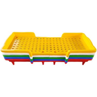 China Colorful Stackable Kindergarten Kids Crib Bed Cribs Plastic Preschool Plastic Environmental Durable Material For Daycare Furniture In Stock for sale