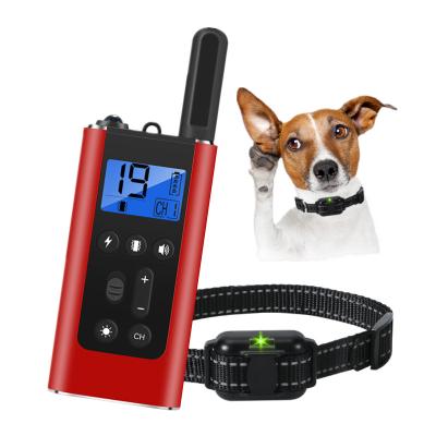 China Sustainable Pet Anti Barking Vibration Electric Shock Remote Dog Training Collar for sale