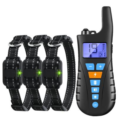 China New Sustainable Remote Control Anti Barking Electric Shock Dog Training Collar for sale