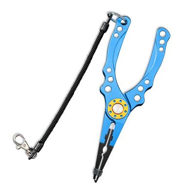 China MULTI FUNCTIONAL Outdoor Multi Tools Fishing Scissors Long Nose Fishing Pliers With Aluminum Handle for sale