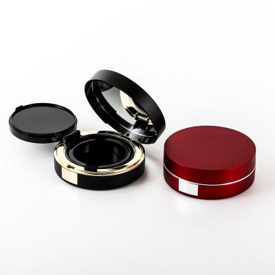 China Round Gold Recyclable Edge with Mirror Makeup Cream Liquid Tool Powder Plastic Case and Coating bb base cc cream for sale