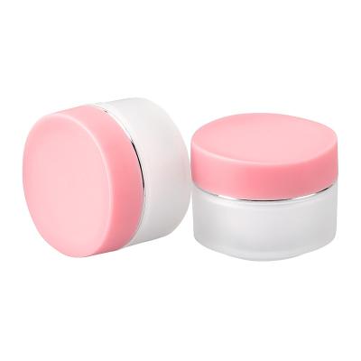 China Sense Design Rose Silver Edge Lid White Empty Body Skin Care Cream Cosmetic Packaging Jar 15g for sale