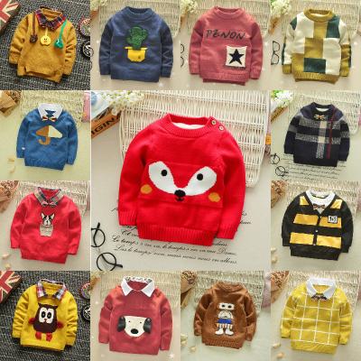 China Korean foreign trade thickened warm children's sweater wholesale new autumn and winter anti-shrinkage sets of children's sweater for sale