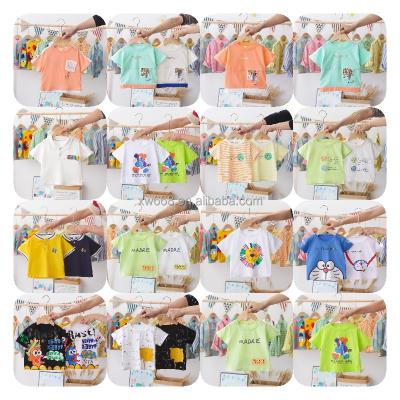 China Pure cotton girls summer wear baby girl anti-pilling children's short sleeve T-shirt baby wear 2022boys and girls for sale