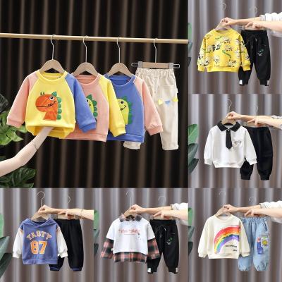 China Boys and girls casual children's clothing spring spring new baby sweaters 2021 leisure Korean style loose round collar kids wholesa for sale