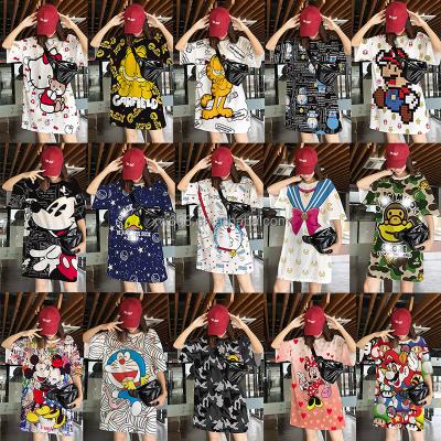 China New Hot Casual QUICK DRY Letter Printed Lady Short Top Oversized Loose Sleeve Summer Harajuku T-shirt for sale