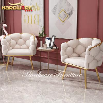 China Tufted Lightweight Luxury Home Living Room Leisure Furniture Dressing Lounge Chairs Velvet for sale