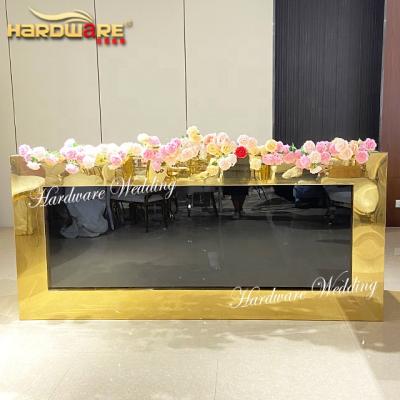 China New modern modern design bar furniture stainless steel wine bar table event bar counter for sale