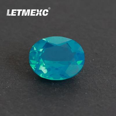 China Nanosital LETMEXC Nanosital #C195 Paraiba Blue Oval Cut Diamond Gemstone Can High Melting Wax Casting for sale