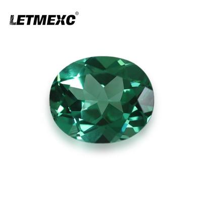 China Nanosital LETMEXC Nanosital #A-785 Green Oval Cut Diamond Gemstone Can High Melting Wax Casting for sale