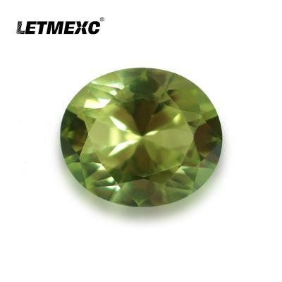 China LETMEXC Nanosital #B1301 Kryptonite Light Green Color Oval Kryptonite Cut Diamond Gemstone Can High Melting Wax Casting for sale