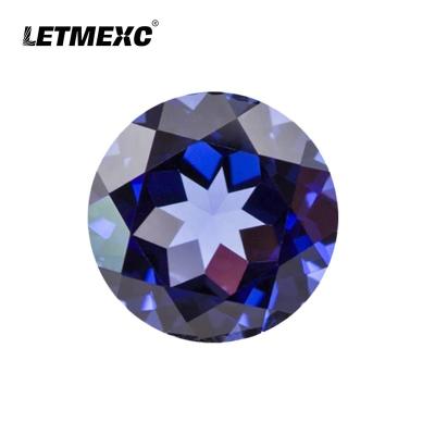 China Jewelry Making Top Lab Developed LETMEXC Sapphire Gemstone Vivid Blue Diamond Round Cut with GRC Cartificate for Custom Jewelry for sale