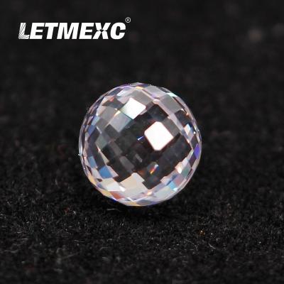 China Jewelry Making LETMEXC 10mm Zircon Round Non Porous Beads Jewelry Making Multicolor Shiny Round Ball Loose Bead Jewelry DIY Accessories for sale