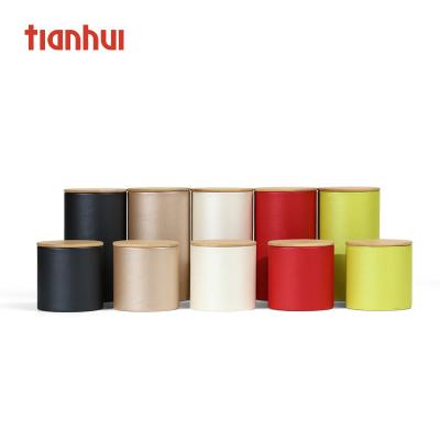 China Recyclable Bamboo Packaging Tubes Heat To Shrink Tube Flower Tea Coffee Sugar Canister Set for sale