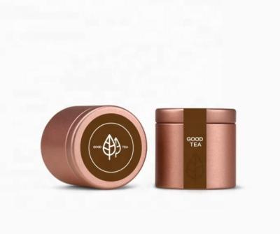 China Food Copper Tea Box Mini Tin For Promotional Items Print Logo Label for sale