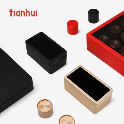 China New Design Watch Box Curve Design Black Leather High Grade Watch Box Biodegradable for sale