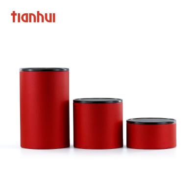 China Recyclable Cheap Wholesale Promotion Gift Round Tube Coffee Tea Canister Favor Candy Box for sale