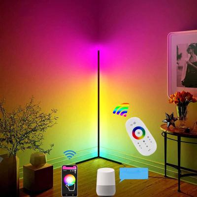 China 2021 Modern New App RGB Or Remote Control Floor Lamp Nordic Decoration Home Corner Light For Living Room Music Night Light for sale