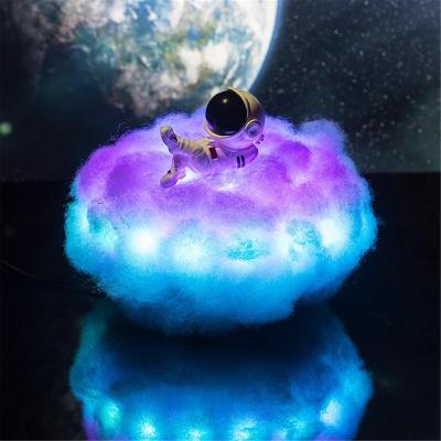 China 2021 Hot Sale Amazon Modern Led Clouds Astronaut Lamp With Rainbow Colorful Effect For Children's Night Light Creative Gift for sale