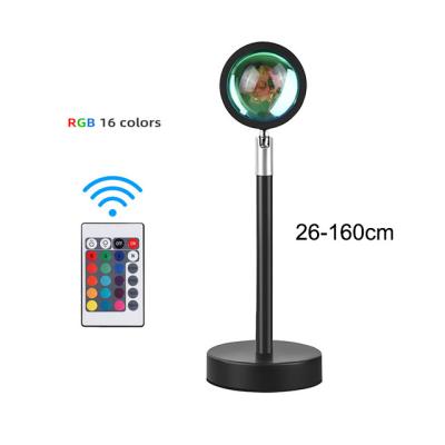 China Modern Drop Shipping Fast Delivery 160cm 16 Color RGBW Sunset Projector Lamp 26 With Remote Control For Live Video Or Take Photo for sale