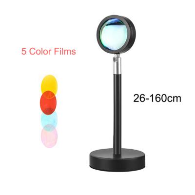 China High Quality Modern Aluminum Floor Light Sunset Projector Lamp 26 to160cm 5 Colors Fast Delivery for Live Video or Take Photo for sale