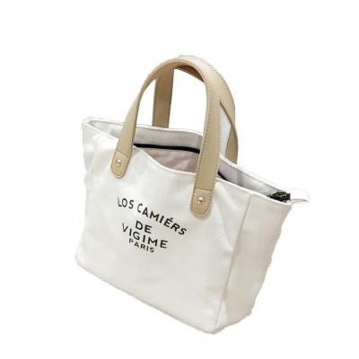 China Eco - Friendly Glitter Custom Canvas Folding Eco - Friendly Portable Bag For Lunch for sale