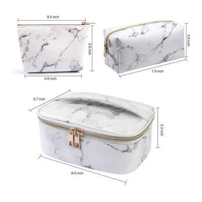 China PU Factory Customization Best Stuff Leather White Makeup Bag for sale