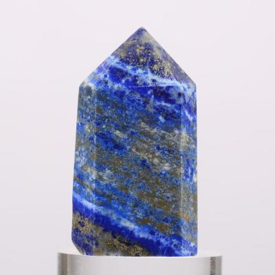 China China lapis lazuli gemstone point wholesale price cut lazulite Crystal Stones Rock Point Wand for healing for sale