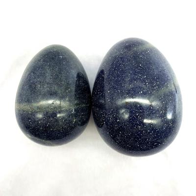 China Wholesale Natural Stone Eggt Crystal Stone Healing Egg Blue From China Lazulite For Gifts for sale