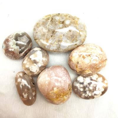 China China Beautiful Polished Cherry Blossom Flower Agate Palm For Sale for sale