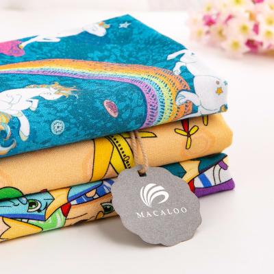 China Tear-Resistant Unicorns Digital Printing Linen Woven Cotton Fabric for sale