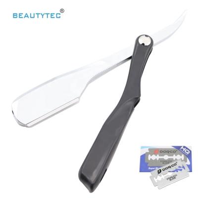 China New Single Blade Mirror Polish Cutter Throat Shaving Straight Stainless Steel Shavette Disposable Safty German Barber Razor for sale